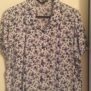 Vans floral button down